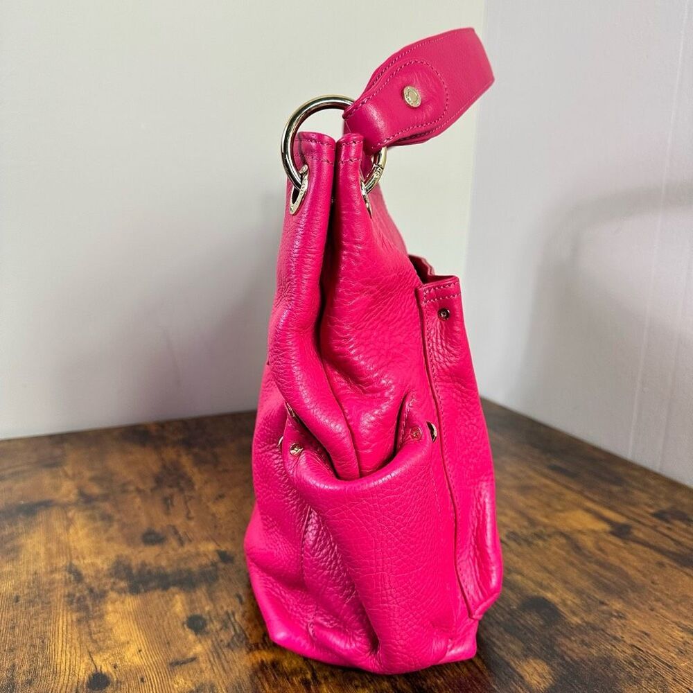 Jimmy Choo Hot Pink Leather Shoulder Bag - Picture 10 of 16